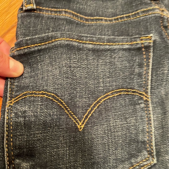 LEVIS 721 HIGH RISE SKINNY WOMENS DENIM BLUE JEANS HEMMED 24 - Picture 15 of 15